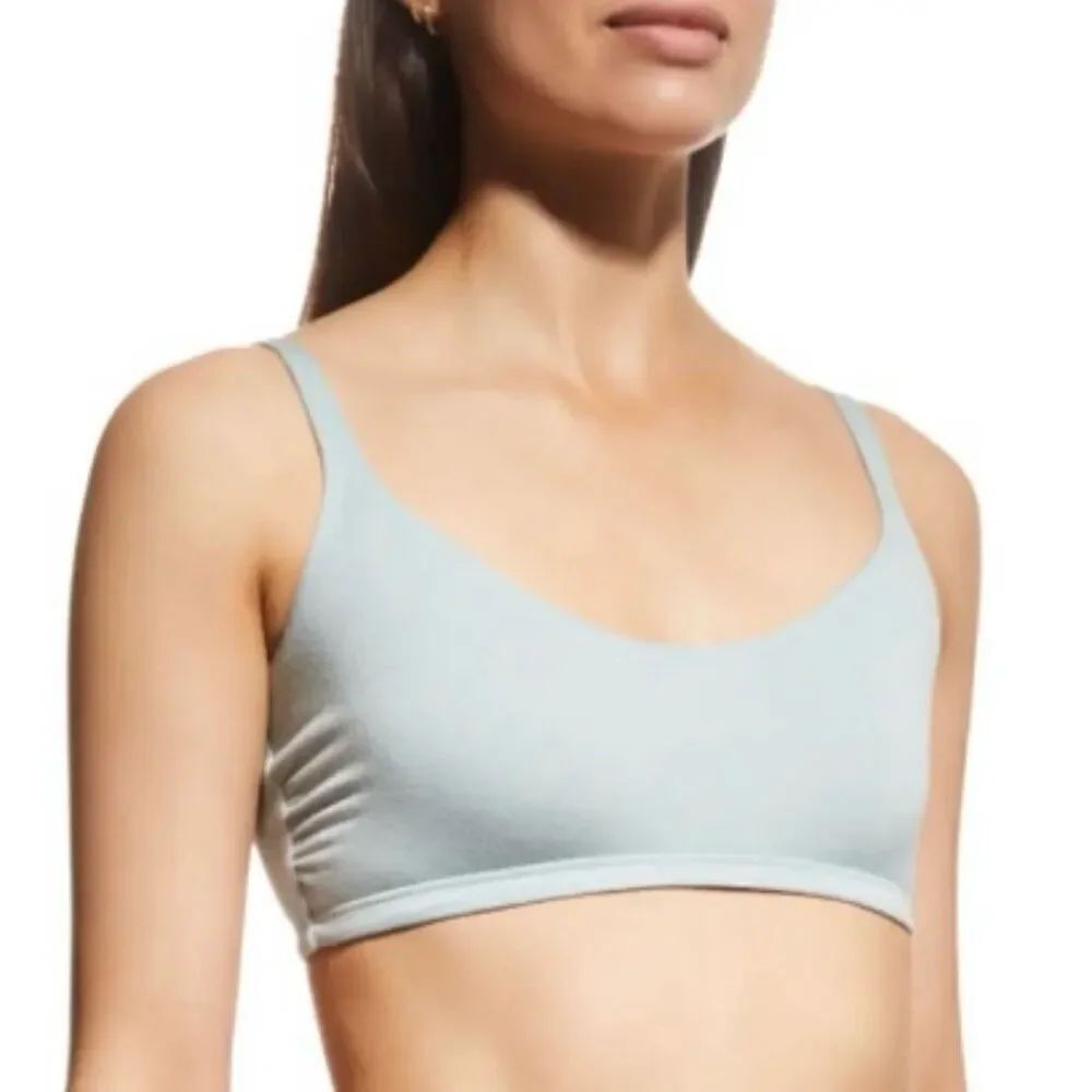 NWT Gorgeous Commando XS Light Blue Lightweight super soft jersey Scoop Bralette